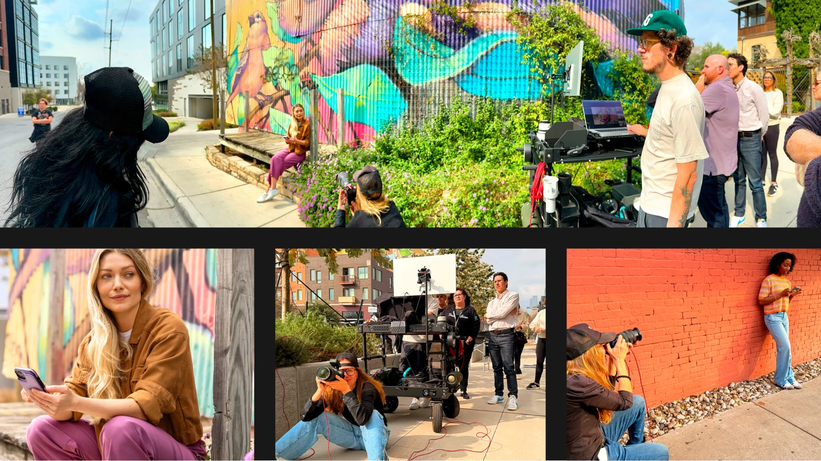 Behind-the-scenes photos from the shoot.
